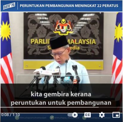 Peruntukan Pembangunan Meningkat 22 Peratus