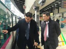 Lawatan Menteri Hal Ehwal Ekonomi ke Depot Hakusan melihat pengaplikasian teknologi moden gerabak Shinkansen