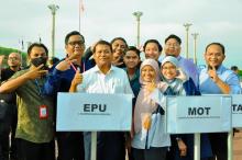 Majlis Pelepasan (flag off) Pasukan Sukarelawan Penjawat Awam (PSPA) Pasca Banjir ke Johor