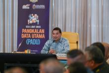 Sesi Libat Urus Pembangunan Pangkalan Data Utama (PADU) YB Menteri Ekonomi bersama Ketua Setiausaha, Ketua Pengarah Kementerian dan Agensi pada 21 September 2023