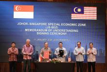 Majlis Pemeteraian Memorandum  Persefahaman (MoU) Zon Ekonomi Khas Johor-Singapura (JS-SEZ)