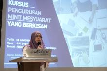 Kursus Pengurusan Minit Mesyuarat yang Berkesan Kementerian Ekonomi pada 18 Julai 2024