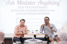 Sesi “Ask Minister Anything” YB Rafizi Ramli, Menteri Ekonomi Bersama Pegawai Gred 41-44 Kementerian Ekonomi