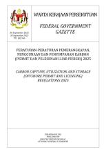 Akta CCUS 2025  pada 1 Oktober 2025
